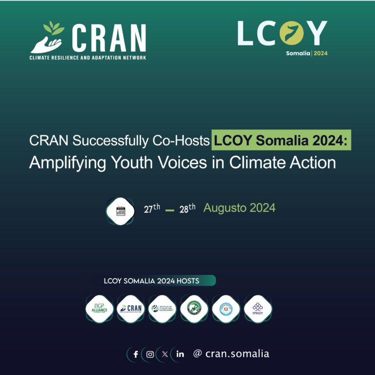 CRAN Successfully Co-Hosts LCOY Somalia 2024: Amplifying Youth Voices in Climate Action